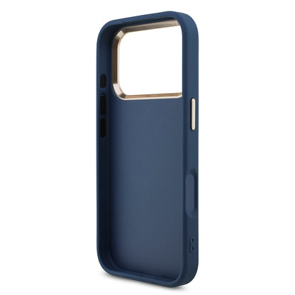 iPhone 18 Pro Kılıf Guess Orijinal Lisanslı Gold Metal Kamera Çerçeveli 4G Desenli Metal Büyük 4G ve Yazı Logolu Kılıf