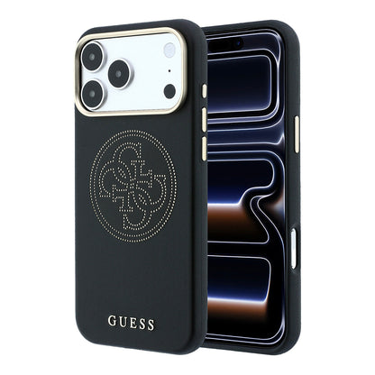 iPhone 18 Pro Kılıf Guess Orijinal Lisanslı M-safe Şarj Özellikli PU Delikli 4G ve Yazı Logolu Kılıf