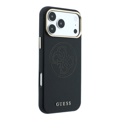 iPhone 18 Pro Kılıf Guess Orijinal Lisanslı M-safe Şarj Özellikli PU Delikli 4G ve Yazı Logolu Kılıf