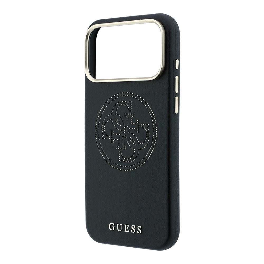 iPhone 18 Pro Kılıf Guess Orijinal Lisanslı M-safe Şarj Özellikli PU Delikli 4G ve Yazı Logolu Kılıf