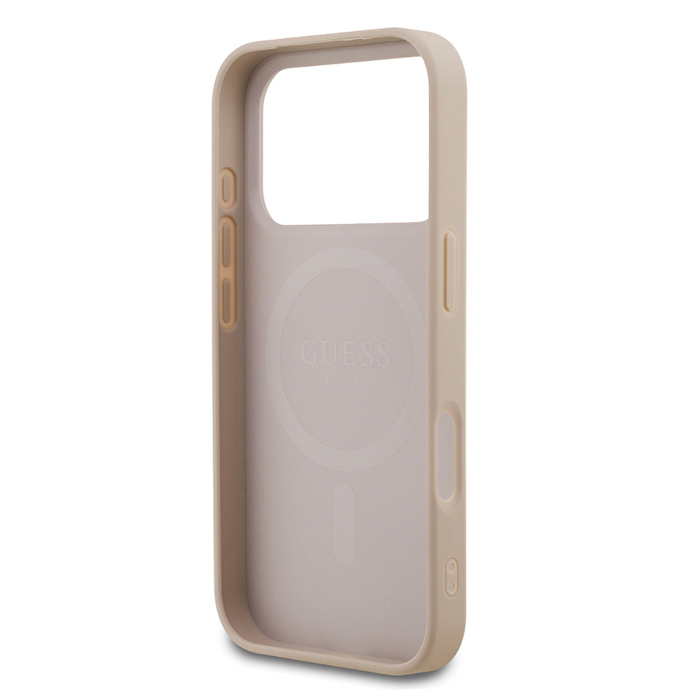 iPhone 18 Pro Kılıf Guess Orijinal Lisanslı M-safe Şarj Özellikli Small 4G Classic Kılıf