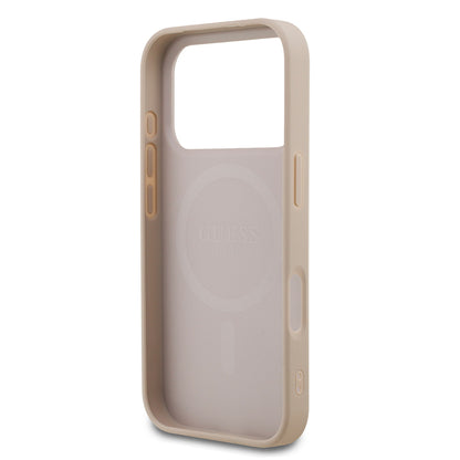 iPhone 18 Pro Kılıf Guess Orijinal Lisanslı M-safe Şarj Özellikli Small 4G Classic Kılıf