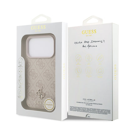 iPhone 18 Pro Kılıf Guess Orijinal Lisanslı M-safe Şarj Özellikli Small 4G Classic Kılıf