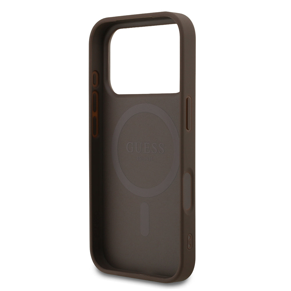 iPhone 18 Pro Kılıf Guess Orijinal Lisanslı M-safe Şarj Özellikli Small 4G Classic Kılıf
