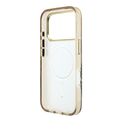 iPhone 18 Pro Kılıf Guess Orijinal Lisanslı M-safe Şarj Özellikli Üçgen Logolu Zebra Desenli Silikon Kılıf