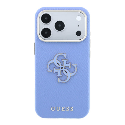 iPhone 18 Pro Kılıf Guess Orijinal Lisanslı PU Yazı ve 4G Büyük Metal Logolu Kılıf