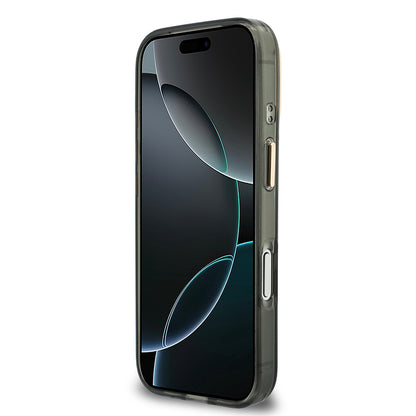 iPhone 18 Pro Kılıf Guess Orijinal Lisanslı Yazı ve 4G Büyük Metal Logolu Silikon Kılıf
