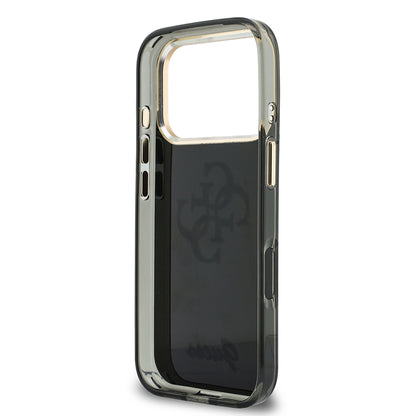 iPhone 18 Pro Kılıf Guess Orijinal Lisanslı Yazı ve 4G Büyük Metal Logolu Silikon Kılıf