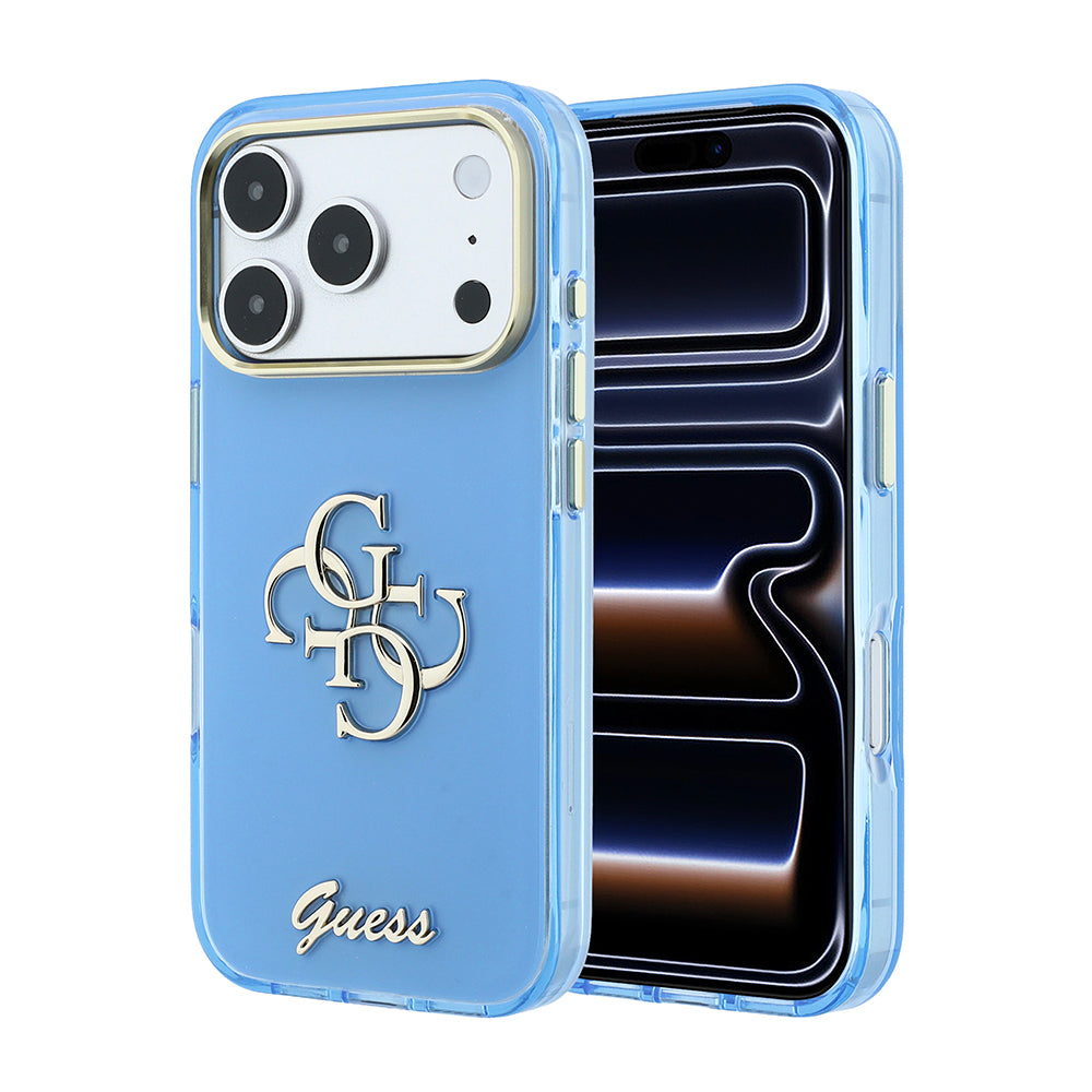 iPhone 18 Pro Kılıf Guess Orijinal Lisanslı Yazı ve 4G Büyük Metal Logolu Silikon Kılıf