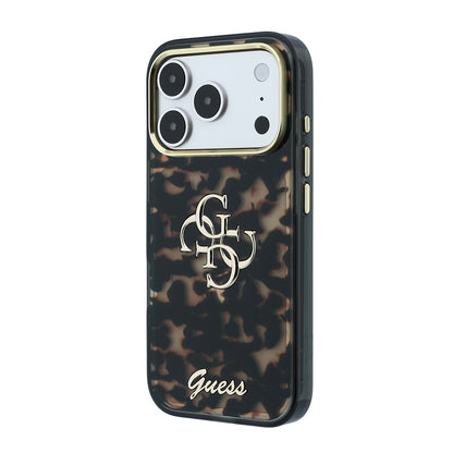 iPhone 18 Pro Kılıf Guess Orijinal Lisanslı Yazı ve 4G Büyük Metal Logolu Silikon Kılıf
