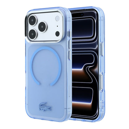 iPhone 18 Pro Kılıf Lacoste Orijinal Lisanslı M-safe C-Magnet İkonik Timsah Logolu IML Frosted Kılıf