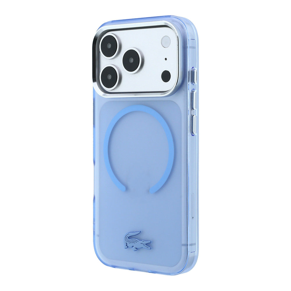 iPhone 18 Pro Kılıf Lacoste Orijinal Lisanslı M-safe C-Magnet İkonik Timsah Logolu IML Frosted Kılıf
