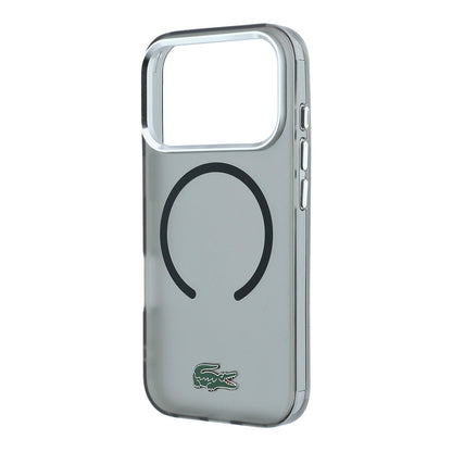 iPhone 18 Pro Kılıf Lacoste Orijinal Lisanslı M-safe Şarj Özellikli Lake Timsah Logolu IML Frosted Kılıf
