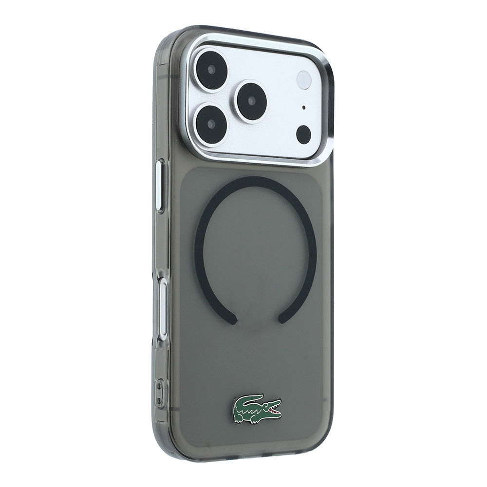 iPhone 18 Pro Kılıf Lacoste Orijinal Lisanslı M-safe Şarj Özellikli Lake Timsah Logolu IML Frosted Kılıf
