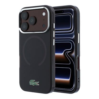 iPhone 18 Pro Kılıf Lacoste Orijinal Lisanslı M-safe Şarj Özellikli Lake Timsah Logolu IML Frosted Kılıf