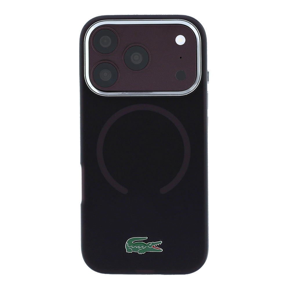 iPhone 18 Pro Kılıf Lacoste Orijinal Lisanslı M-safe Şarj Özellikli Lake Timsah Logolu IML Frosted Kılıf