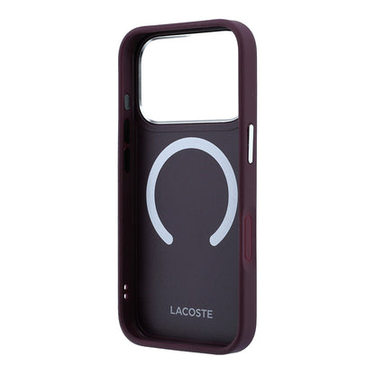 iPhone 18 Pro Kılıf Lacoste Orijinal Lisanslı M-safe Şarj Özellikli Lenglen Icon Metal Logolu Kılıf