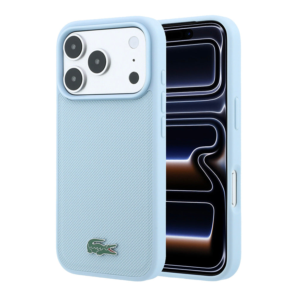 iPhone 18 Pro Kılıf Lacoste Orijinal Lisanslı M-safe Şarj Özellikli PU Pike Desenli Metal Logolu Kılıf