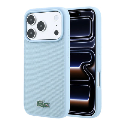 iPhone 18 Pro Kılıf Lacoste Orijinal Lisanslı M-safe Şarj Özellikli PU Pike Desenli Metal Logolu Kılıf
