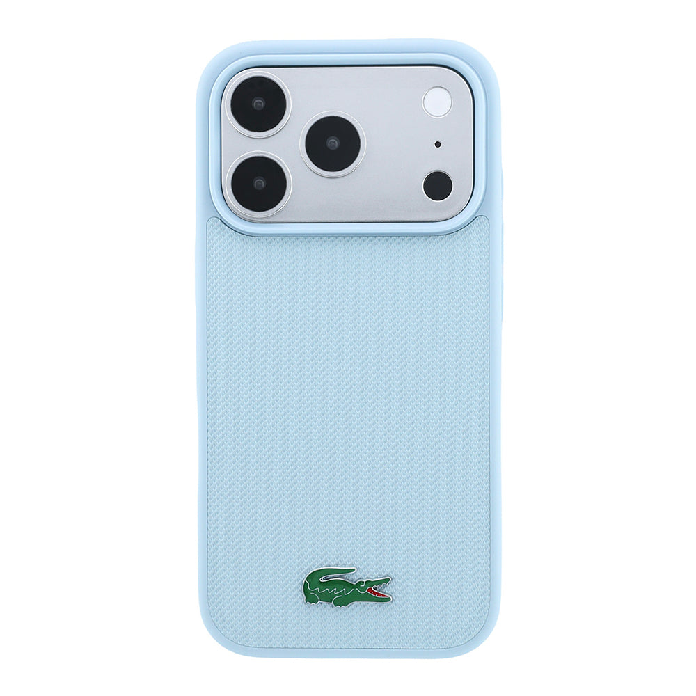 iPhone 18 Pro Kılıf Lacoste Orijinal Lisanslı M-safe Şarj Özellikli PU Pike Desenli Metal Logolu Kılıf