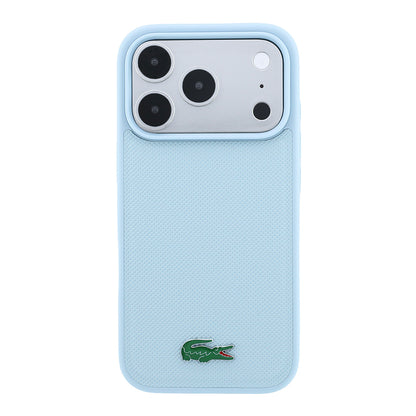 iPhone 18 Pro Kılıf Lacoste Orijinal Lisanslı M-safe Şarj Özellikli PU Pike Desenli Metal Logolu Kılıf