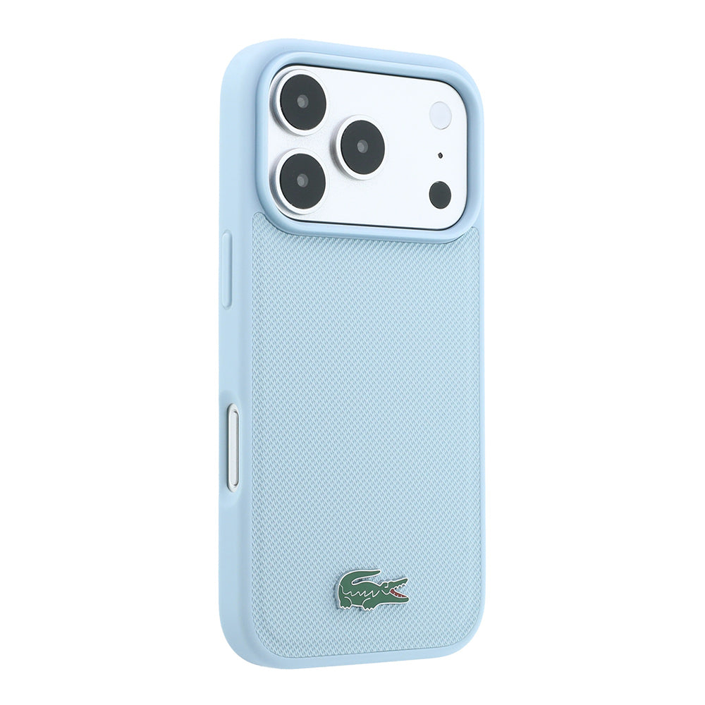 iPhone 18 Pro Kılıf Lacoste Orijinal Lisanslı M-safe Şarj Özellikli PU Pike Desenli Metal Logolu Kılıf