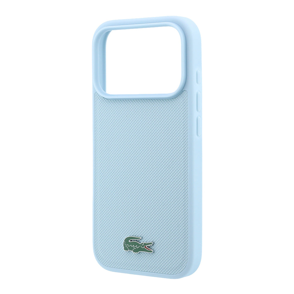 iPhone 18 Pro Kılıf Lacoste Orijinal Lisanslı M-safe Şarj Özellikli PU Pike Desenli Metal Logolu Kılıf