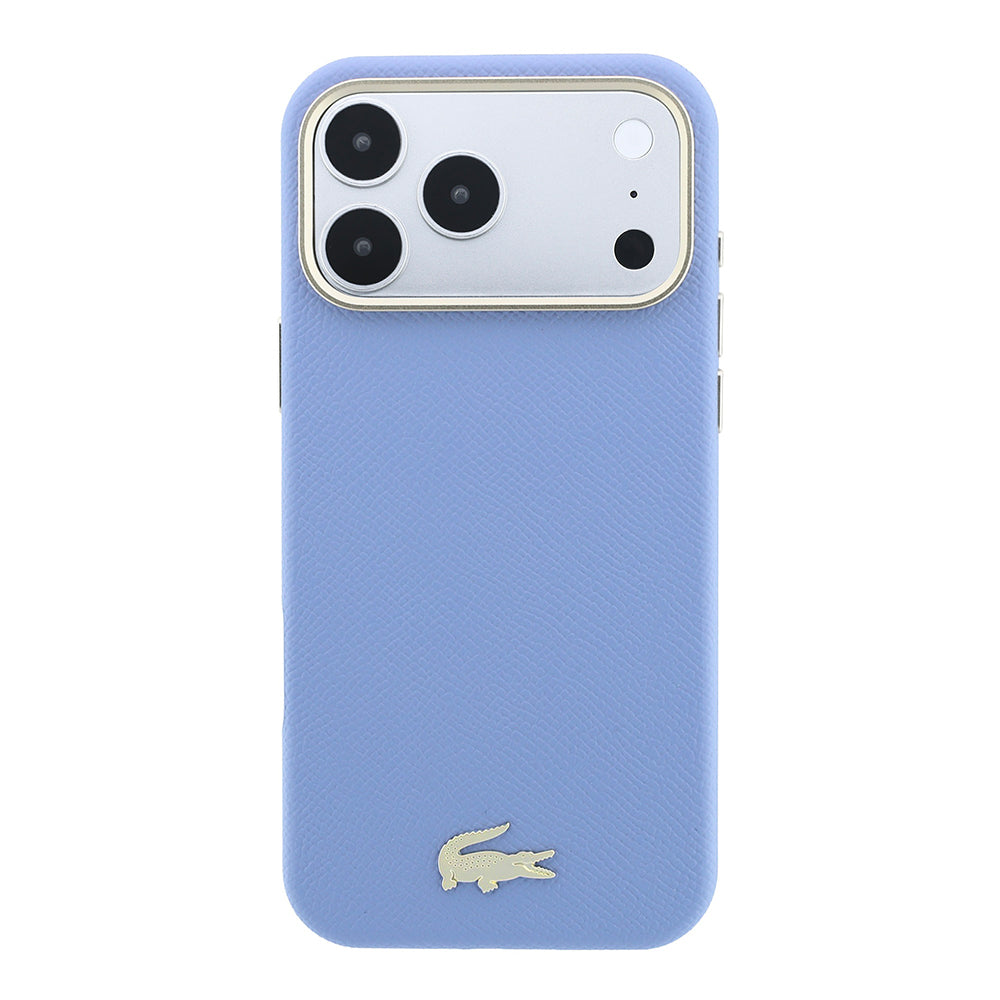 iPhone 18 Pro Kılıf Lacoste Orijinal Lisanslı M-Safe Şarj Özellikli PVC Yarı Pike Desenli Arka Yüzey İkonik Timsah Dokuma Logolu Kılıf