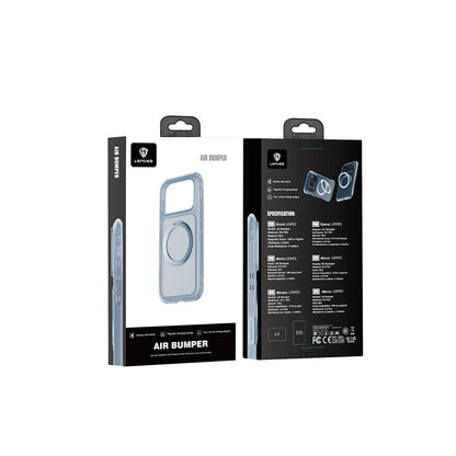 iPhone 18 Pro Kılıf Lenyes Air Bumper Serisi M-safe Şarj Özellikli Airbag Tasarımlı Standlı Kılıf