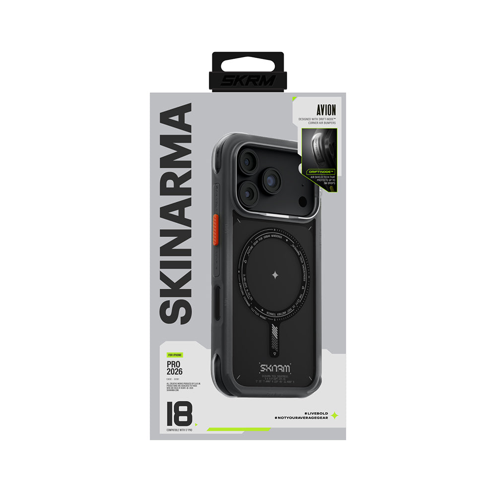 iPhone 18 Pro Kılıf M-Safe Şarj Özellikli Airbag Tasarımlı Skinarma Avion Kılıf