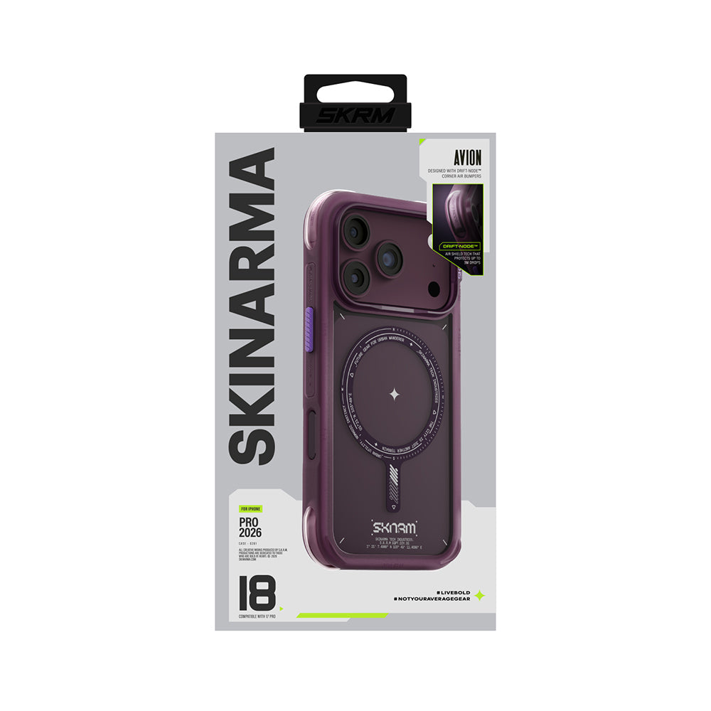 iPhone 18 Pro Kılıf M-Safe Şarj Özellikli Airbag Tasarımlı Skinarma Avion Kılıf
