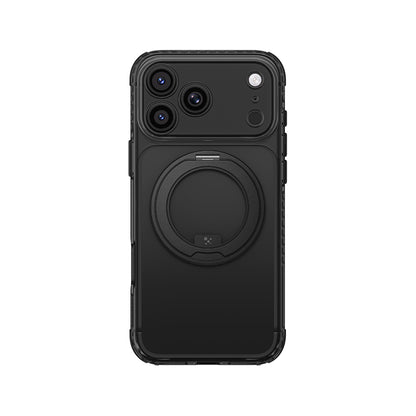 iPhone 18 Pro Kılıf M-Safe Şarj Özellikli Airbag Tasarımlı Standlı Lens Korumalı AmazingThing Titan Pro MagSpin Kılıf