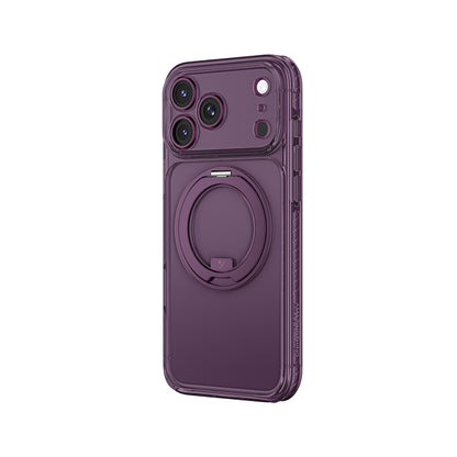 iPhone 18 Pro Kılıf M-Safe Şarj Özellikli Airbag Tasarımlı Standlı Lens Korumalı AmazingThing Titan Pro MagSpin Kılıf