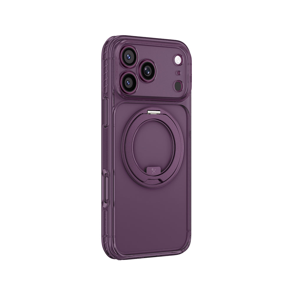 iPhone 18 Pro Kılıf M-Safe Şarj Özellikli Airbag Tasarımlı Standlı Lens Korumalı AmazingThing Titan Pro MagSpin Kılıf