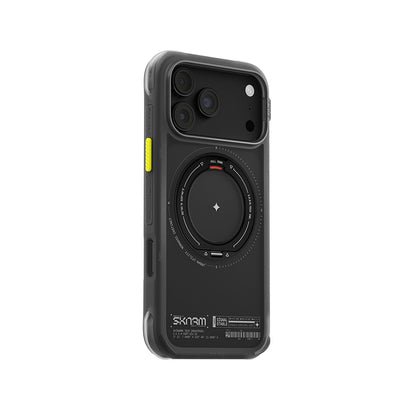 iPhone 18 Pro Kılıf M-Safe Şarj Özellikli Airbag Tasarımlı Standlı Skinarma Atlas Kılıf