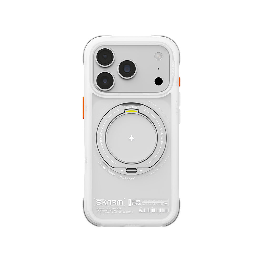 iPhone 18 Pro Kılıf M-Safe Şarj Özellikli Airbag Tasarımlı Standlı Skinarma Atlas Kılıf