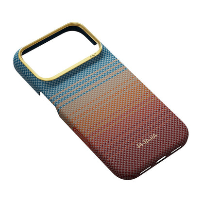iPhone 18 Pro Kılıf M-safe Şarj Özellikli Aramid Fiber Pitaka Sunset 2.0 California Dream Serisi Kılıf