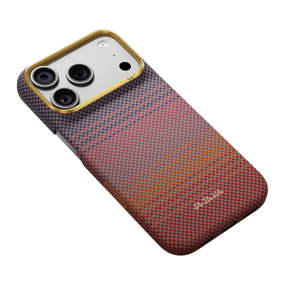 iPhone 18 Pro Kılıf M-safe Şarj Özellikli Aramid Fiber Pitaka Sunset 2.0 California Dream Serisi Kılıf