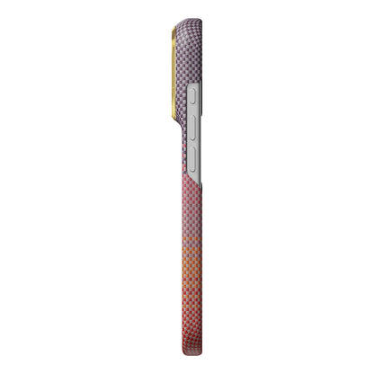iPhone 18 Pro Kılıf M-safe Şarj Özellikli Aramid Fiber Pitaka Sunset 2.0 California Dream Serisi Kılıf