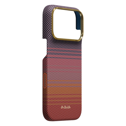 iPhone 18 Pro Kılıf M-safe Şarj Özellikli Aramid Fiber Pitaka Sunset 2.0 California Dream Serisi Kılıf