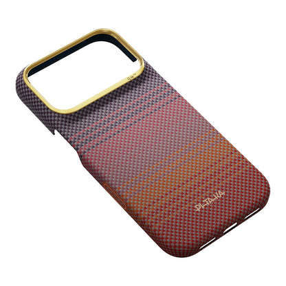 iPhone 18 Pro Kılıf M-safe Şarj Özellikli Aramid Fiber Pitaka Sunset 2.0 California Dream Serisi Kılıf