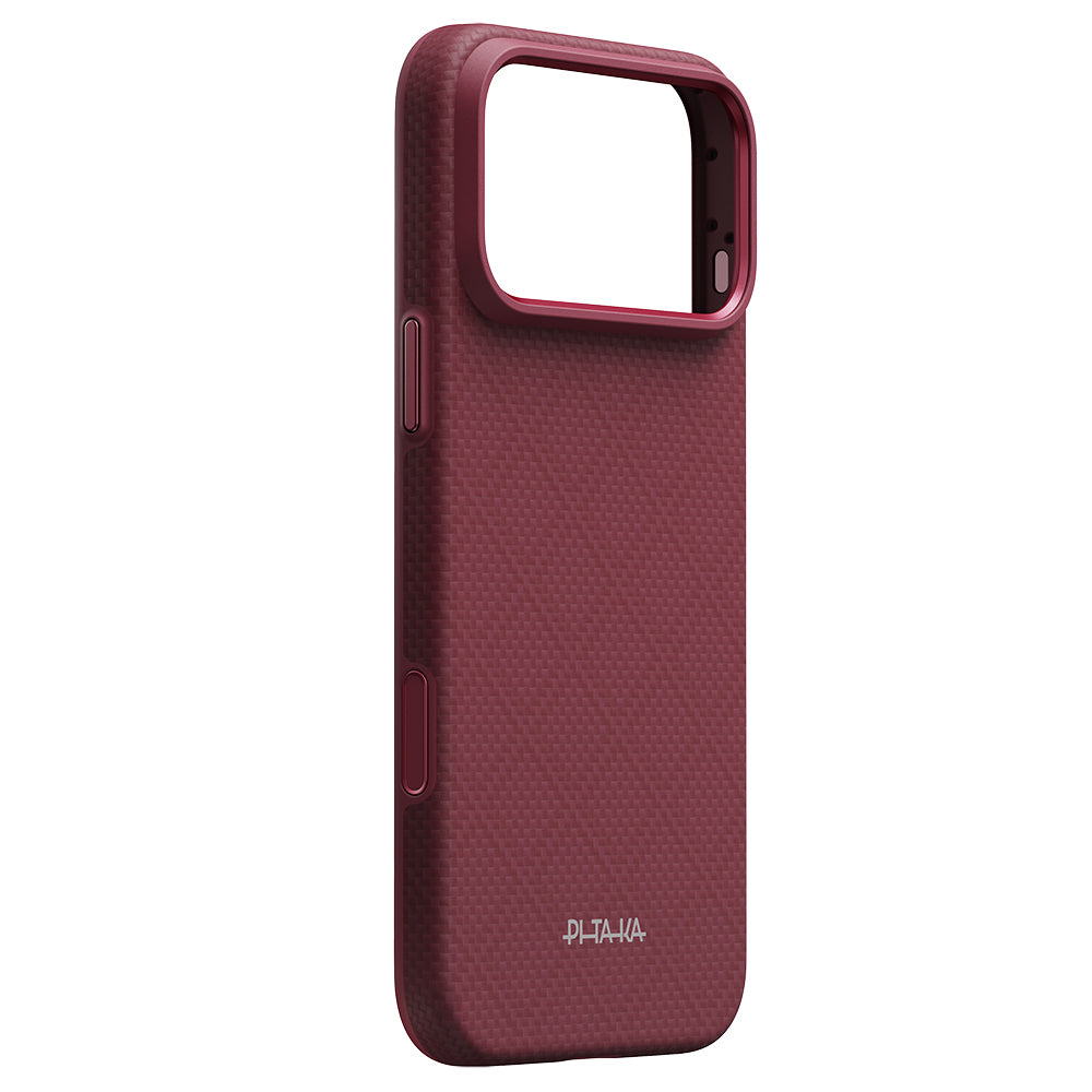 iPhone 18 Pro Kılıf M-safe Şarj Özellikli Aramid Karbon Fiber Pitaka Argyle Serisi Summa Kılıf