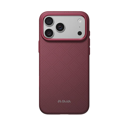 iPhone 18 Pro Kılıf M-safe Şarj Özellikli Aramid Karbon Fiber Pitaka Argyle Serisi Summa Kılıf