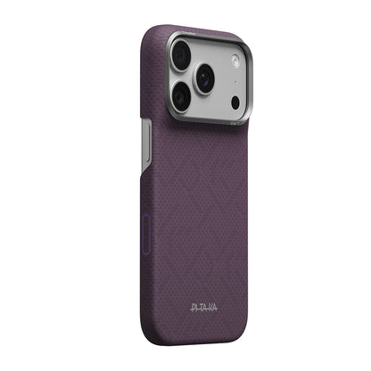 iPhone 18 Pro Kılıf M-safe Şarj Özellikli Aramid Karbon Fiber Pitaka Weaving Serisi Kılıf