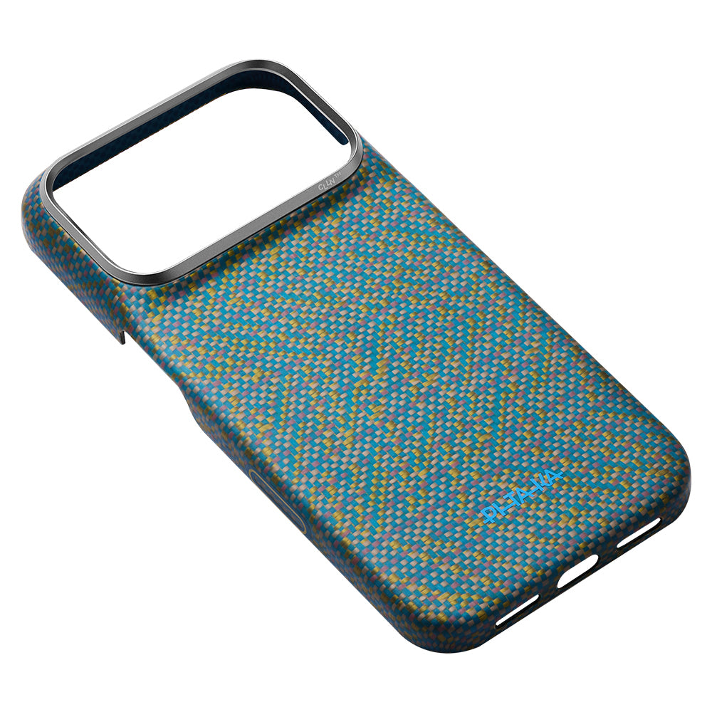 iPhone 18 Pro Kılıf M-safe Şarj Özellikli Aramid Karbon Fiber Pitaka Wind Over Wheat Serisi Kılıf