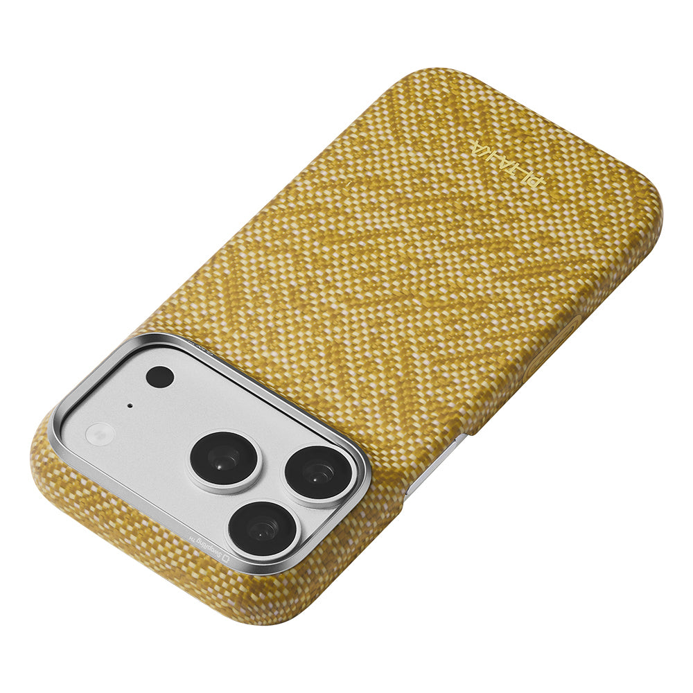 iPhone 18 Pro Kılıf M-safe Şarj Özellikli Aramid Karbon Fiber Pitaka Wind Over Wheat Serisi Kılıf