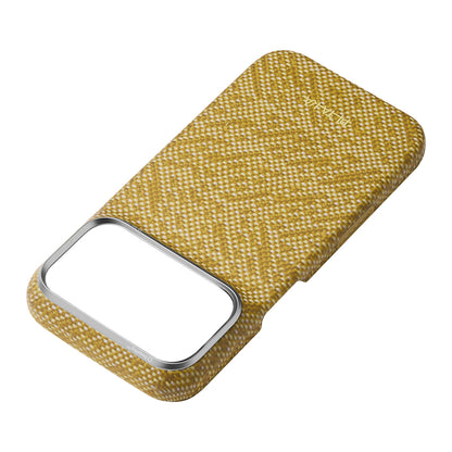 iPhone 18 Pro Kılıf M-safe Şarj Özellikli Aramid Karbon Fiber Pitaka Wind Over Wheat Serisi Kılıf