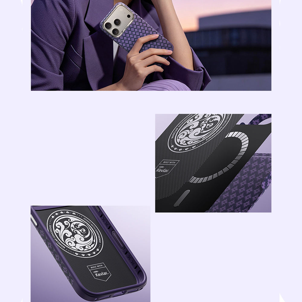 iPhone 18 Pro Kılıf M-Safe Şarj Özellikli Benks ArmorPro ArmorEdge X9 Serisi Kevlar Karbon Kılıf