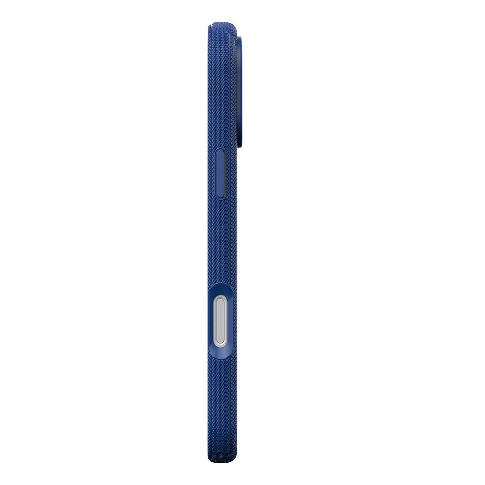 iPhone 18 Pro Kılıf M-Safe Şarj Özellikli Çizgi Desenli Kumaş Dokulu Zore Paris Lorin Kılıf