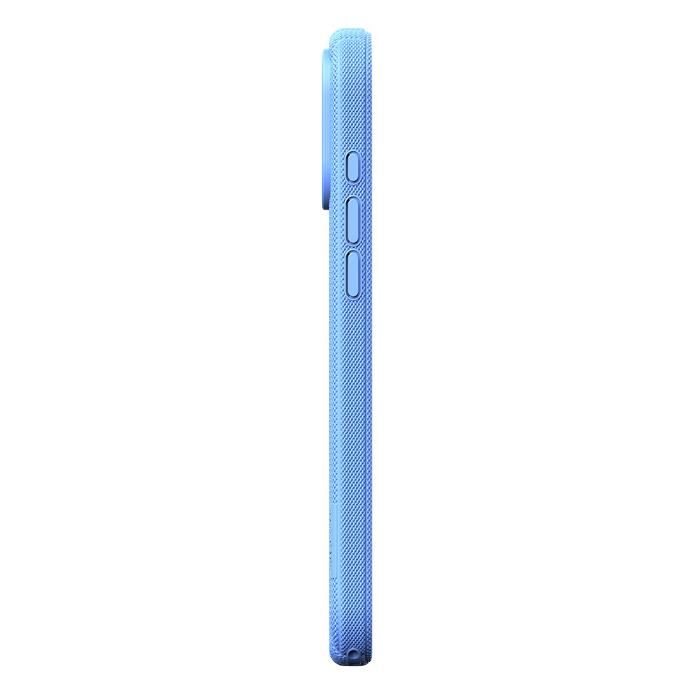 iPhone 18 Pro Kılıf M-Safe Şarj Özellikli Çizgi Desenli Kumaş Dokulu Zore Paris Lorin Kılıf